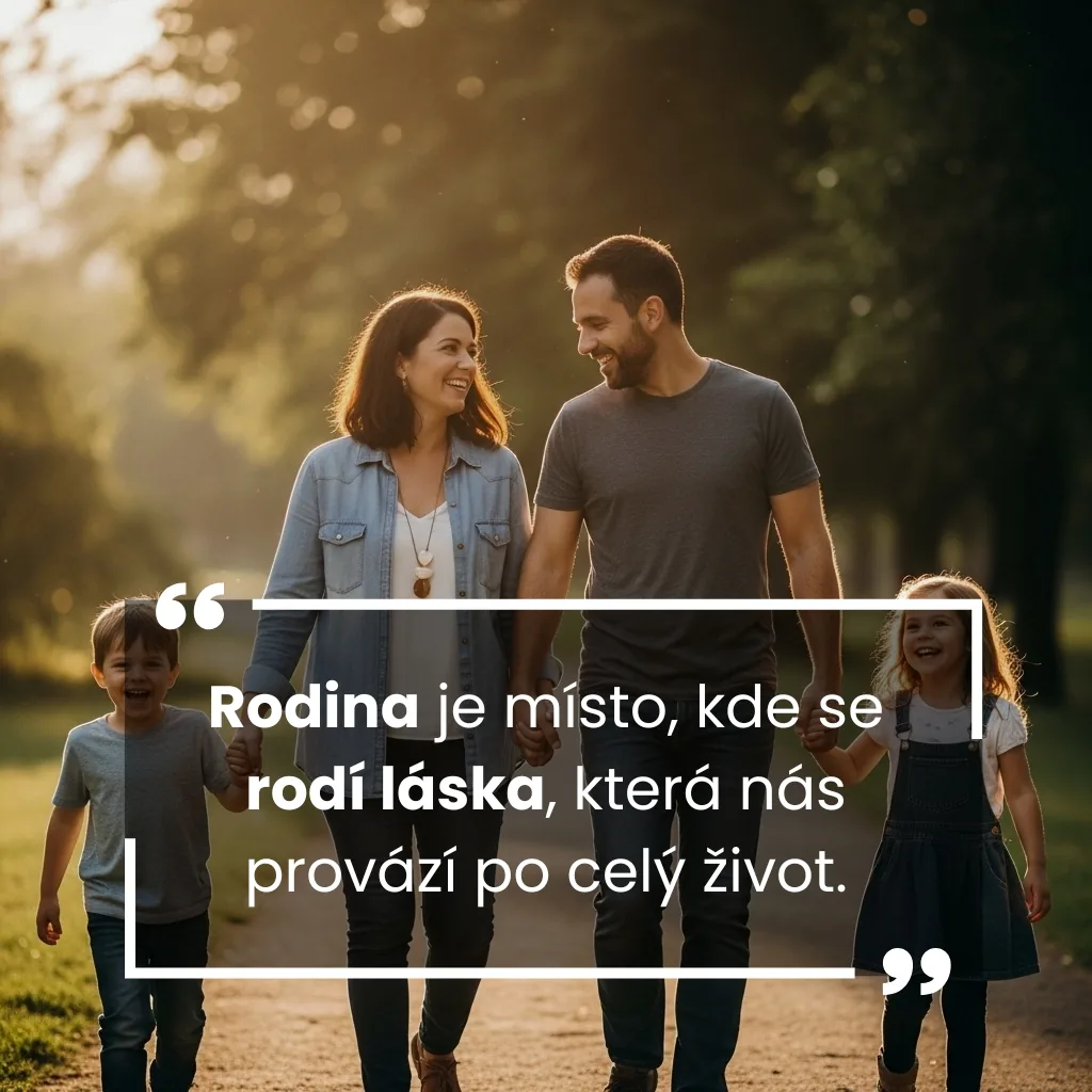 Rodina je místo, kde se rodí láska, která nás provází po celý život.