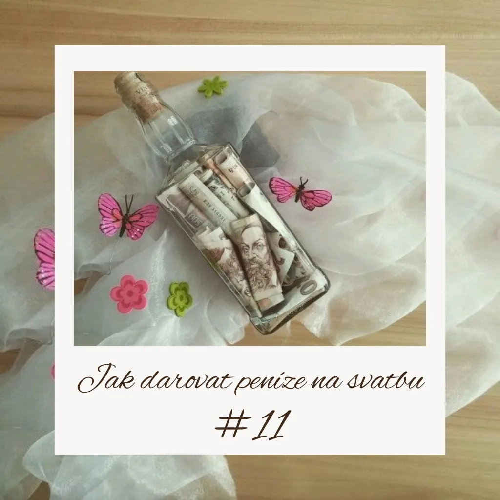 Peněžní poselství v láhvi - nápad jak darovat peníze na svatbu