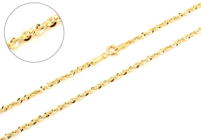 Elegantní zlatý dámský řetízek valis 50 cm