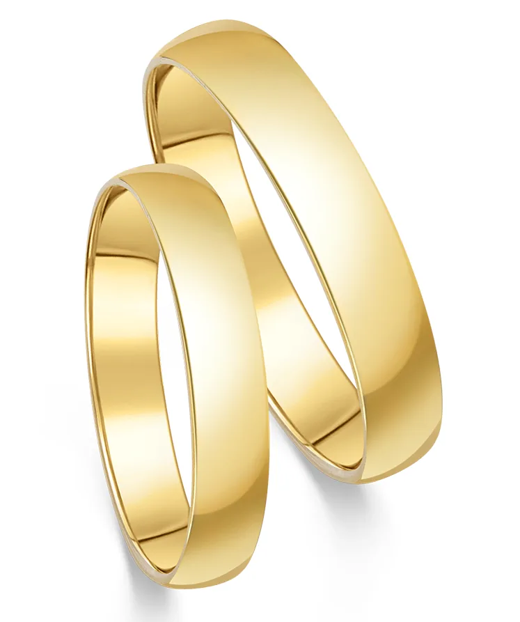 Klasické zlaté snubní prsteny ze žlutého zlata